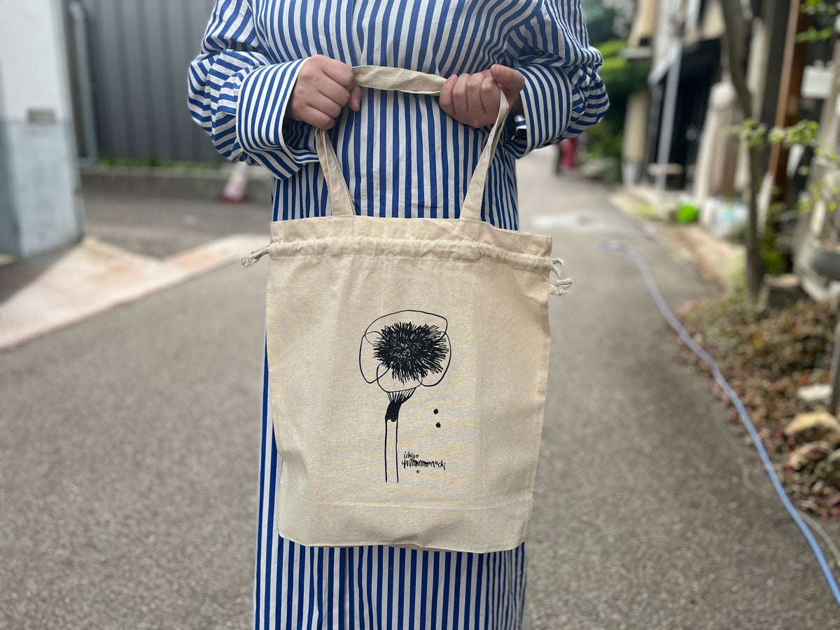 画家 山口一郎 hana 花の絵 マルシェバッグ | kitahama blue stories