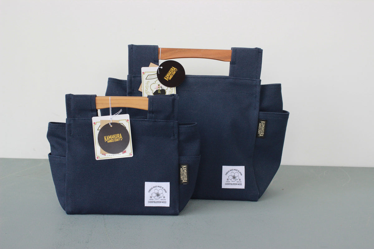 KAMAKURA HANDS CRAFT 桜岡持ちバッグ ネイビー – kitahama blue stories