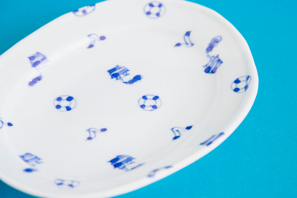 スギウラ工房 海辺の楕円小皿 – kitahama blue stories