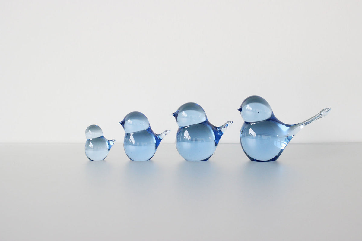 Aji Glass 小鳥オブジェ 2点セット 杉山利恵 ガラス工芸 Aji Glass 小鳥オブジェ 2点セット 杉山利恵 ガラス工芸
