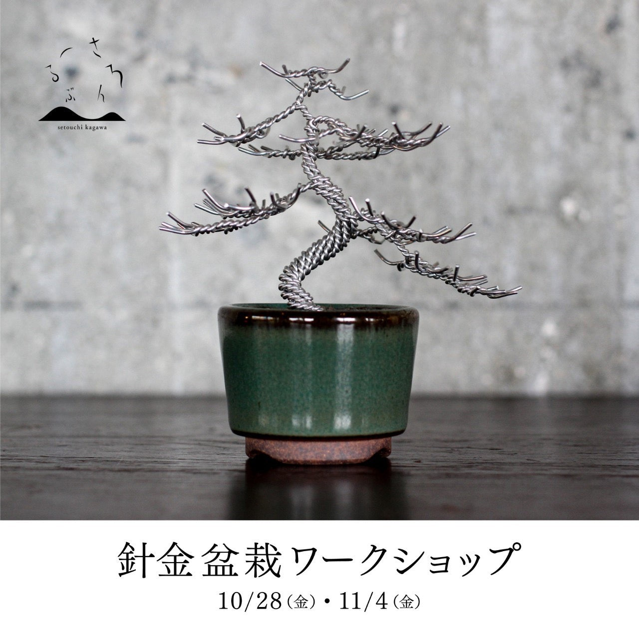 ワークショップ】針金盆栽づくり – kitahama blue stories