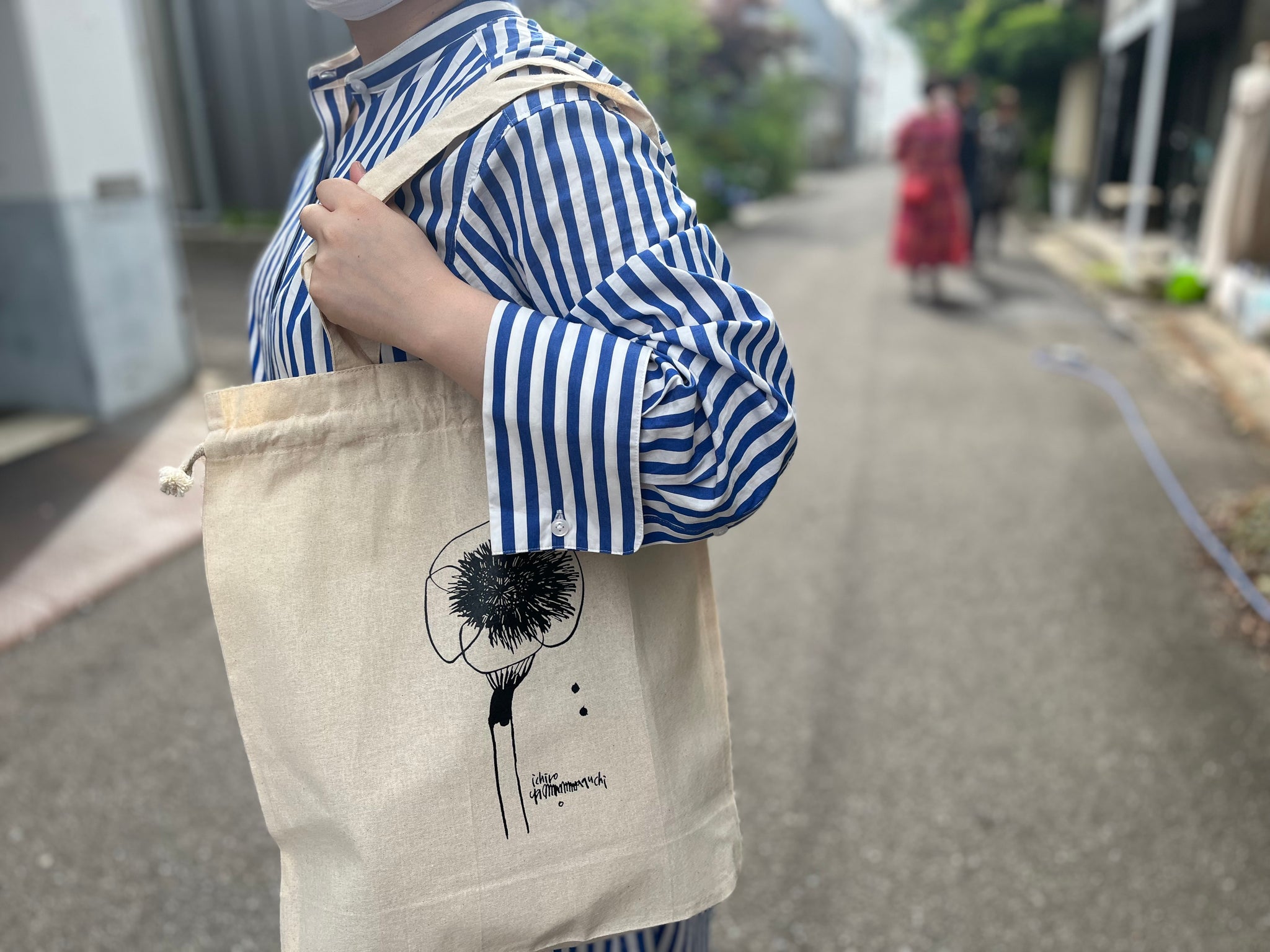 画家 山口一郎 hana 花の絵 マルシェバッグ | kitahama blue stories