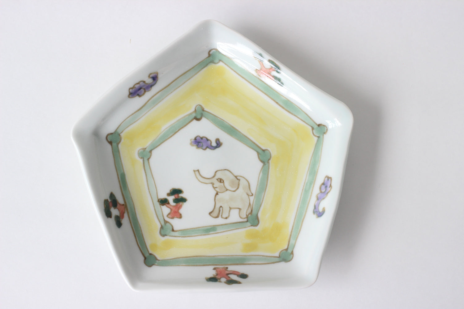 色絵　隅入角皿　5枚 5号皿 古九谷色絵壺花鳥図 MC-505 – SEIKOU ONLINE