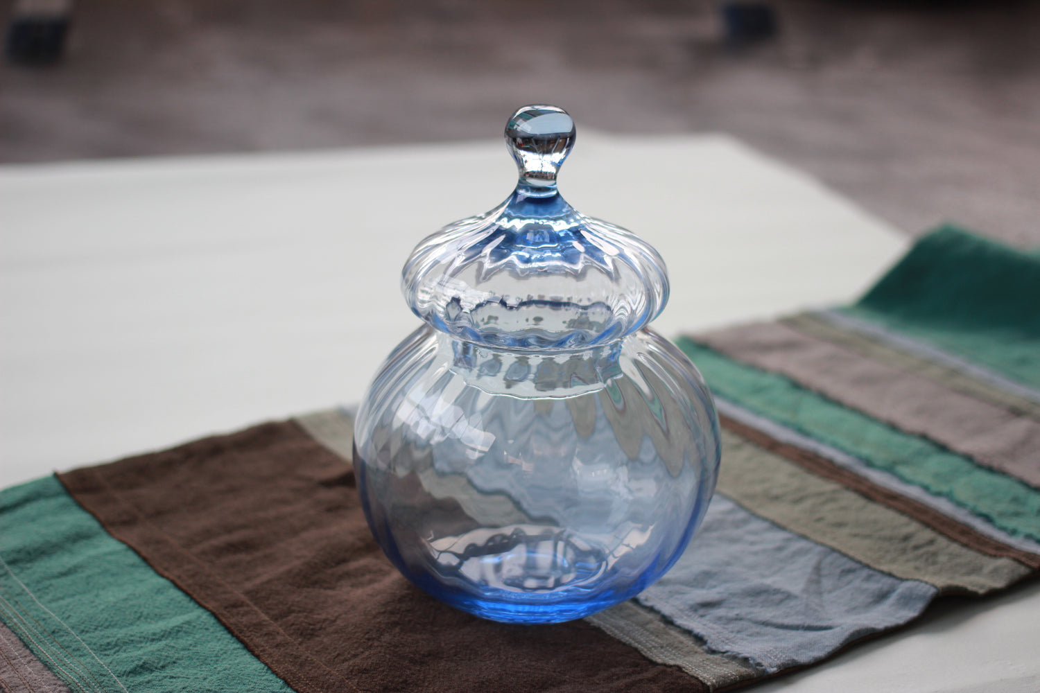 杉山利恵 Aji glass キャンディーポット縞 – kitahama blue stories