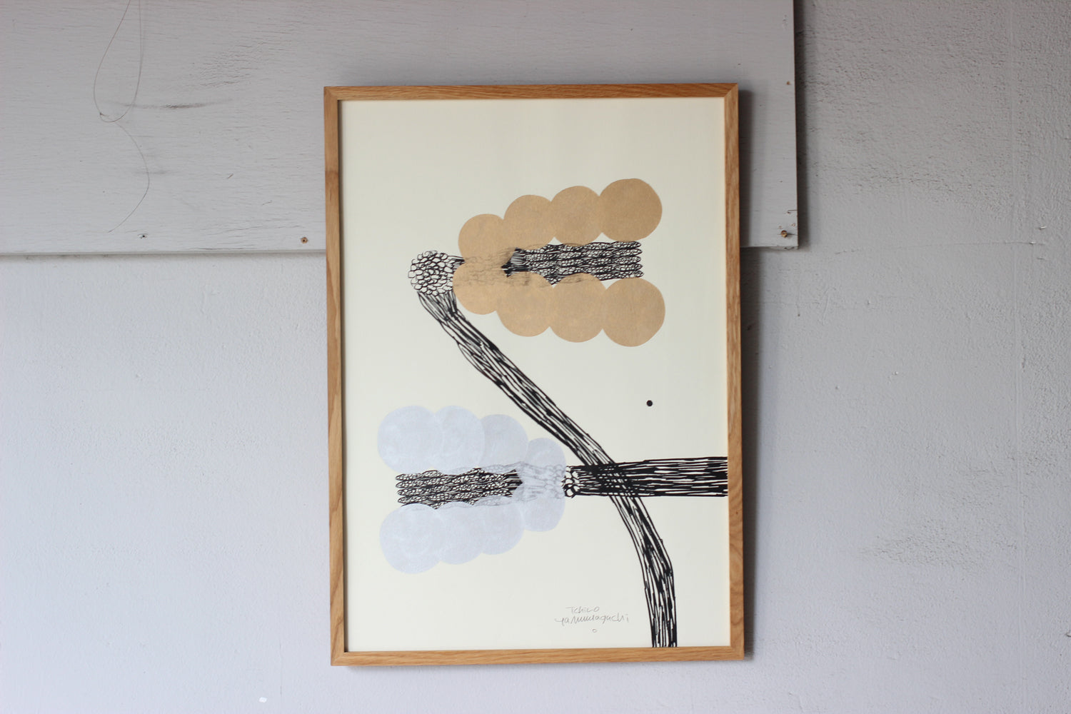 山口一郎 原画 （フレーム込）ゾウ（山口一郎 原画 （フレーム込