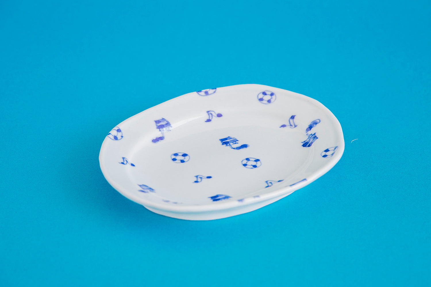 スギウラ工房 海辺の楕円小皿 – kitahama blue stories