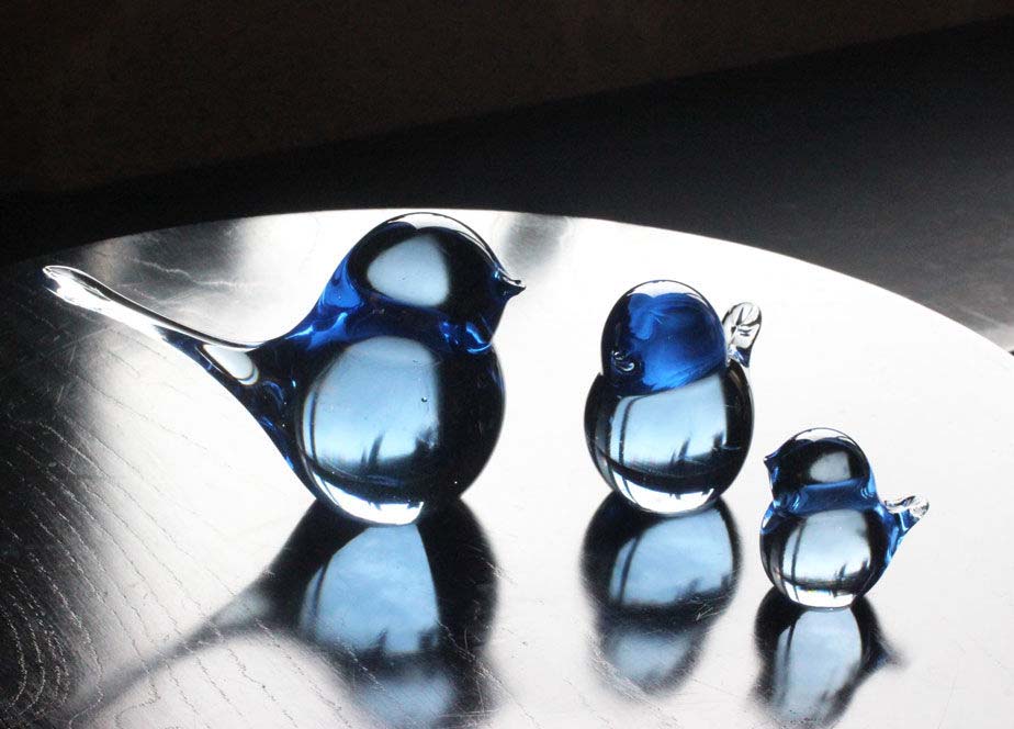 ガラスのまち針 あじさい 青い鳥＆ひよこ 美術品・アンティーク
