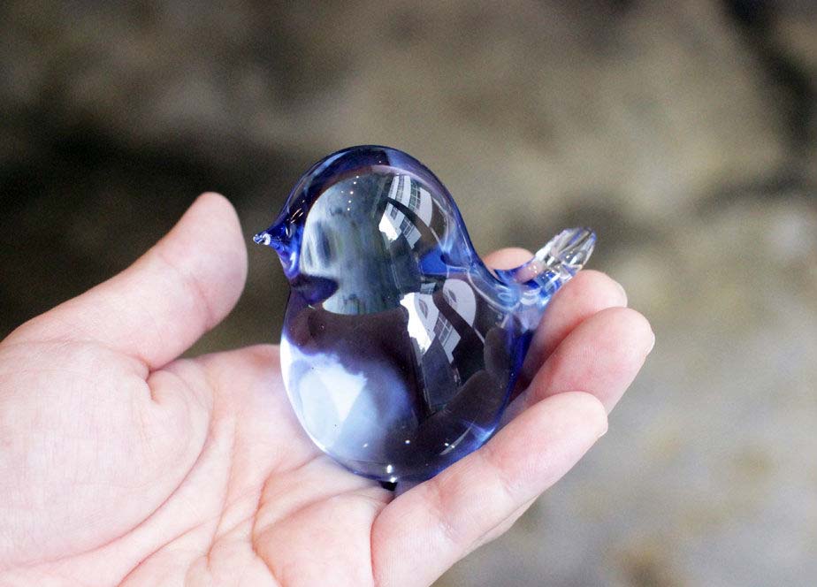 硝子作家 杉山利恵 Aji Glass 幸せの蒼いとりさん | kitahama